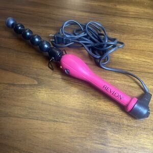 Revlon RVIV 3018 Salon High Heat Hair Curling Iron Ball, Hot Pink & Black 6.75”